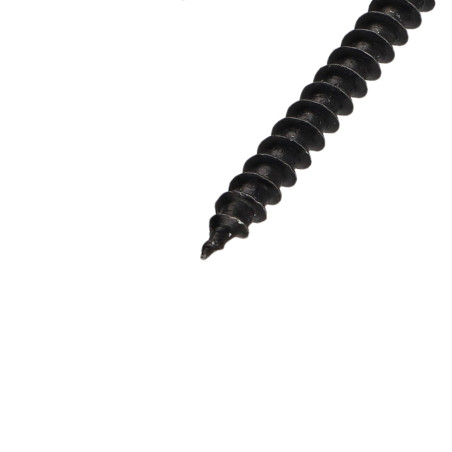 1 x VBA Vis bois agglo Tête ronde TR Pozi N°2 5X60 Acier zingué noir