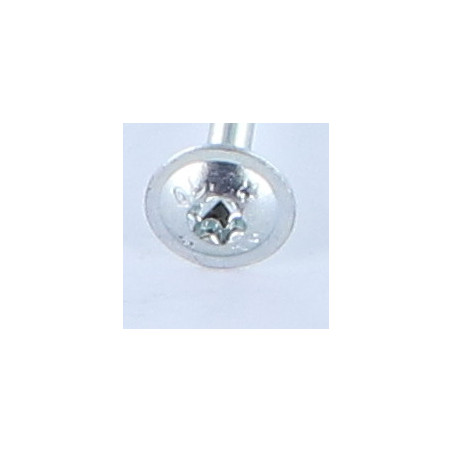 1 x VBA Vis bois agglo Tête disque TORX T40 8X80 Acier zingué