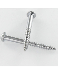 Vis bois Laiton chrome Tête ronde TR Fendue 5X30