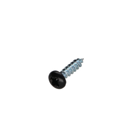 1 x VBA Vis bois agglo Tête ronde TR Pozi N°2 3.5X15 Acier zingué Laqué noir RAL9005 noir foncé