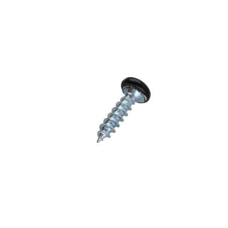 1 x VBA Vis bois agglo Tête ronde TR Pozi N°2 3.5X15 Acier zingué Laqué noir RAL9005 noir foncé