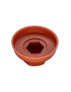 Capuchon Tête hexagonale TH Polyéthylène RAL8004 brun... 2