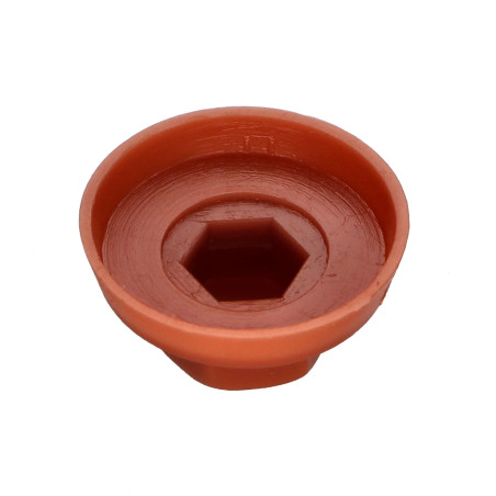 1 x Capuchon Tête hexagonale TH Polyéthylène RAL8004 brun cuivre pour vis autoperceuse ou tole de diam 4.8-5.5