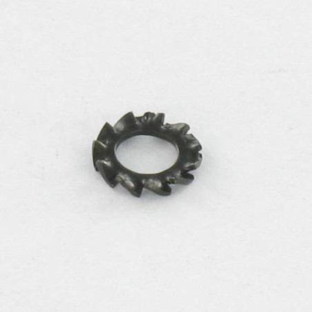 1 x Rondelle éventail à dentures extérieures AZ M6 Acier zingué noir