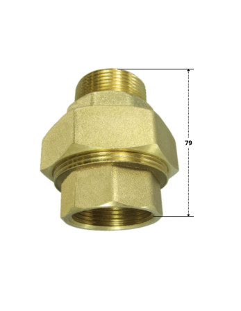 Raccord union droit 50x60 (2") Mâle/Femelle Laiton Figure 341