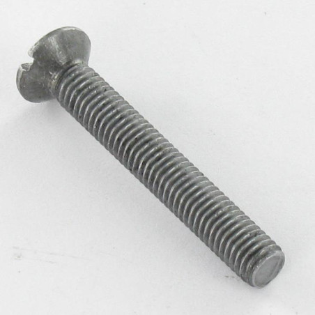 1 x Vis métaux Tête fraisée bombée TFB Fendue M6X25 Acier brut