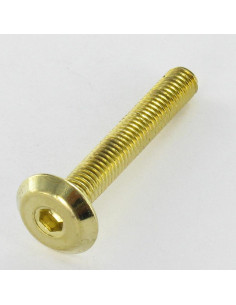 Vis métaux tête plate Clé de 4 HC4 M6X80 Acier laitonne
