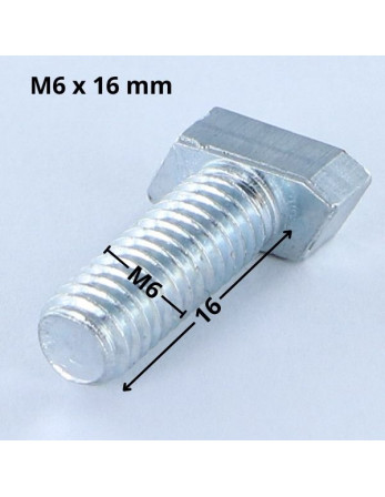 Vis métaux Tête Losange M6X16 Acier zingué 128 Heures brouillard salin sans rouille rouge