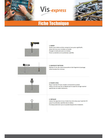 Piton Béton 12X75 Acier zingué