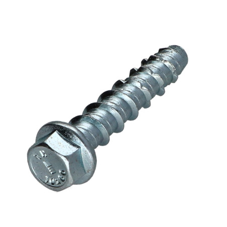 1 x Vis béton Tête hexagonale TH Embase collerette TORX T15 10X120 Acier zingué