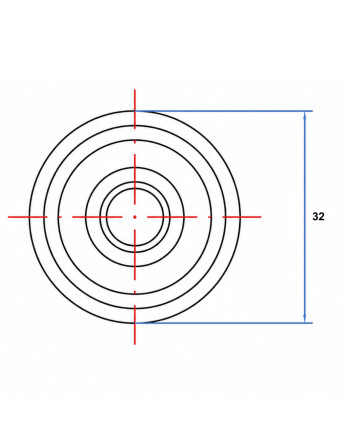 Rosace plate 32 Acier zingué