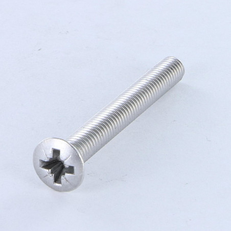 1 x Vis métaux Tête fraisée bombée TFB Pozi M6X50 Aluminium