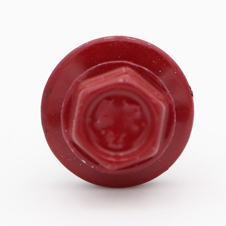 1 x Vis autoperceuse Tête hexagonale TH 4.8X35 RD.EDPM Acier zingué RAL3011 rouge brun