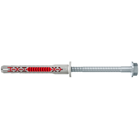 1 x Cheville DUOXPANF Tête hexagonale TH 10X180 Fischer FUS Acier zingué