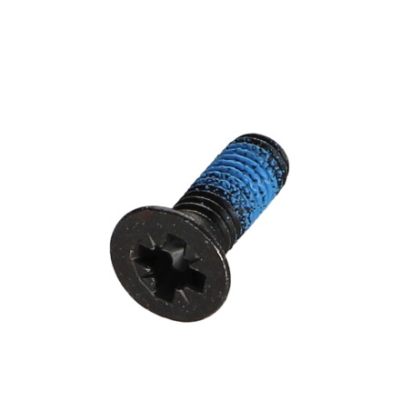 1 x Vis métaux Tête fraisée Pozi N°3 M6X18 Acier zingué noir Frein filet 360°