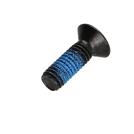 1 x Vis métaux Tête fraisée Pozi N°3 M6X18 Acier zingué noir Frein filet 360°