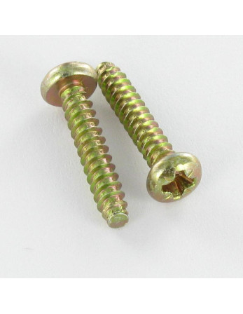 Vis tôle tête cylindrique bombée large Pozi 2.9X9.5 Bichromaté Sans pointe