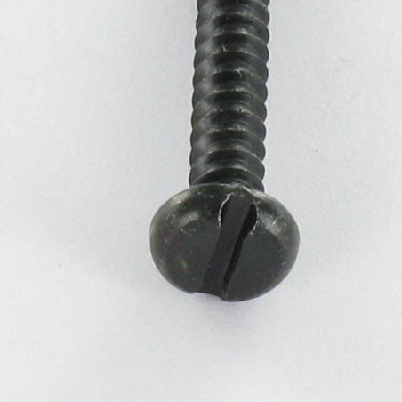 1 x Vis tôle Tête cylindrique TC Fendue 3.5X25 Acier zingué noir