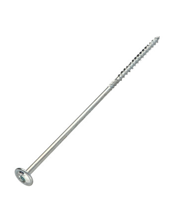 Vis bois TEKOR Tête disque TORX T30 Pointe antifendage type 17 6X280 Filetage partiel Acier zingué