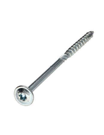 Vis bois TEKOR Tête disque TORX T30 Pointe antifendage type 17 6X130 Filetage partiel Acier zingué