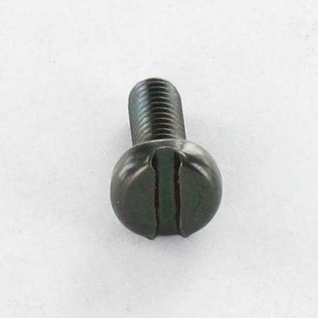 1 x Vis métaux Tête cylindrique large TCL Fendue M6X25 Acier zingué noir