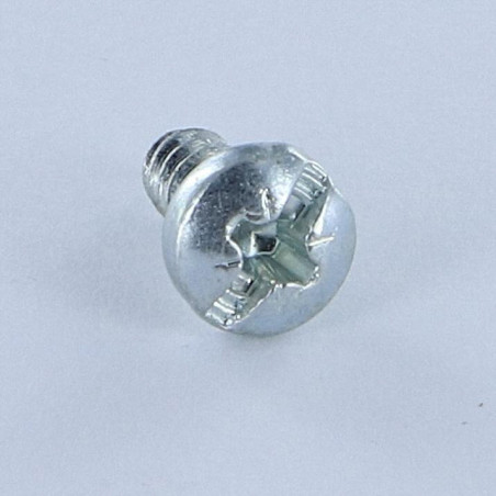 1 x Vis tôle tête cylindrique bombée large POZI et fendu 4.8X13 Acier zingué