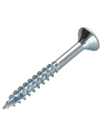 Vis bois TEKOR Tête fraisée Cranté 4X45 Filetée sur 27 TORX T20 Acier zingué Pointe antifendage type 17