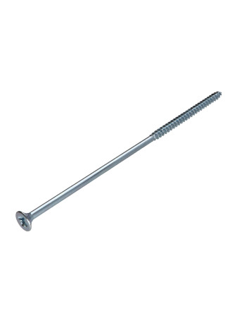 VBA Vis bois agglo Tête fraisée Pozi N°3 6X200 Filetage partiel Acier zingué