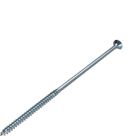 1 x VBA Vis bois agglo Tête fraisée Pozi N°3 6X200 Filetage partiel Acier zingué