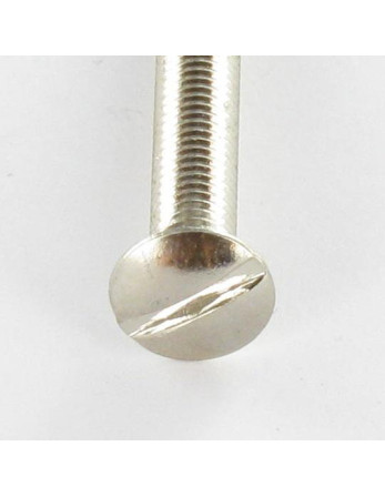 Vis métaux Tête fraisée bombée TFB Fendue M5X35 Acier nickelé