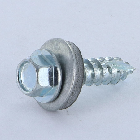 1 x Vis tôle TH/RD. VUL 6.3X25 Acier zingué Pointe antifendage type 17