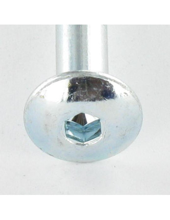 Vis Poelier Clé de 4 HC4 M7X65 Filetée sur 12 Pas de 100 Acier zingué