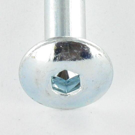 1 x Vis Poelier Clé de 4 HC4 M7X65 Filetée sur 12 Pas de 100 Acier zingué