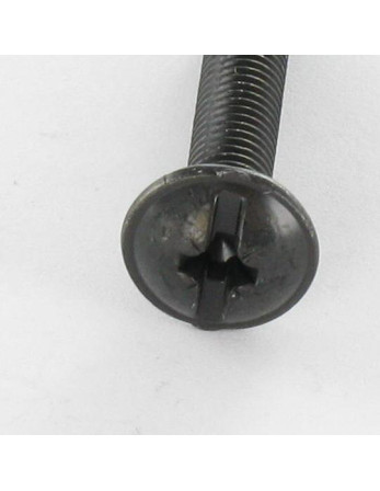 Vis Poelier POZI et fendu M6X16 Acier zingué noir