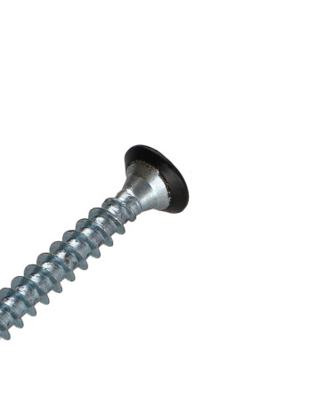 VBA Vis bois agglo Tête fraisée Pozi N°2 4.5X35 Filetage total Acier zingué RAL9004 noir de sécurite 30%BRI
