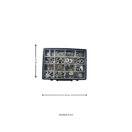 1 x Assortiment de 1530 Rondelle Plate M L LL/ Grower Inox A2