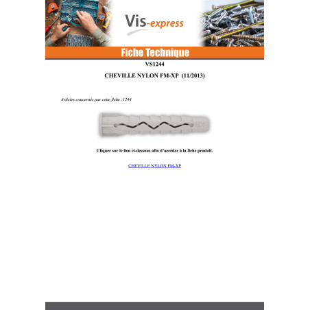 1 x Cheville Nylon 6X33 FM-XP