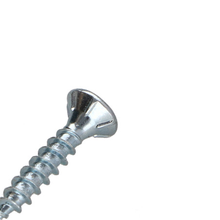 1 x Vis bois TEKOR Tête fraisée Cranté 4X16 TORX T20 Acier zingué Filetage total Pointe antifendage type 17