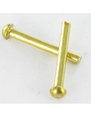 Rivet à frapper Tête ronde TR 3X5.5 750703A Laiton