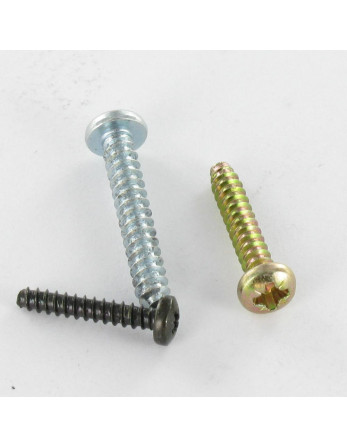 Vis tôle tête cylindrique bombée large Pozi 3.5X9.5 Acier zingué Sans pointe