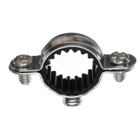 1 x Collier de fixation isophonique simple M7X150 Diamètre 20 Acier zingué