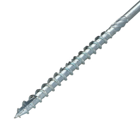 1 x Vis charpente TEKOR Tête fraisée Cranté TORX T40 10X160 Filetée sur 80 Pointe antifendage type 17 Acier zingué