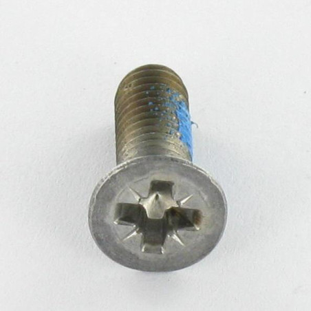 1 x Vis métaux Tête fraisée Pozi N°2 M5X20 Acier zingué Frein filet