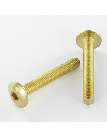 Vis Poelier M6X55 Clé de 4 HC4 Acier laitonne