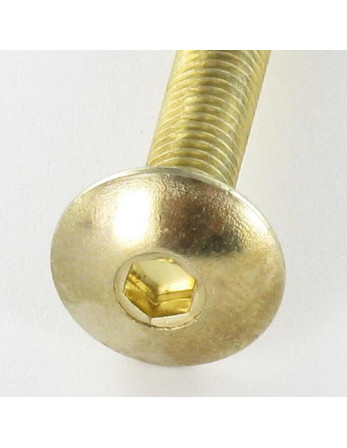 Vis Poelier M6X55 Clé de 4 HC4 Acier laitonne