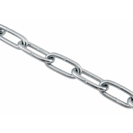 1 x M Chaîne Droite MAILLON CRT 4MM Acier zingué (vendu au m) Forte tenue à la corrosion Acier galvanisé à chaud