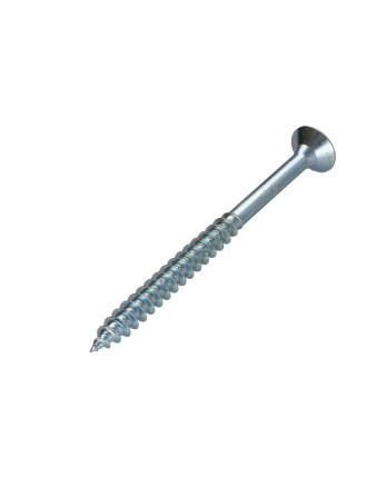 VBA Vis bois agglo Tête fraisée Pozi N°3 6X90 Filetage partiel Acier zingué