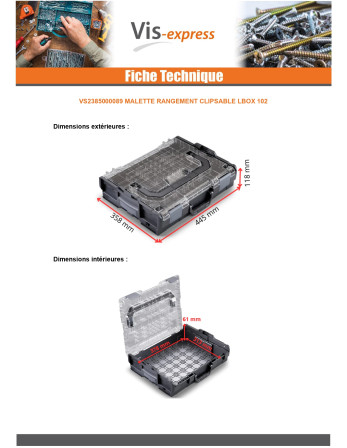 MALETTE RANGEMENT CLIPSABLE LBOX 102