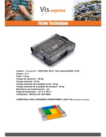 MALETTE RANGEMENT CLIPSABLE LBOX 102