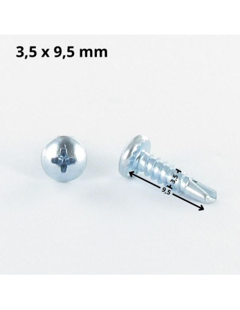 Vis autoperceuse Tête cylindrique bombée TCB Phillips 3.5X9.5 TO Acier zingué